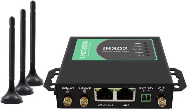 Main image of LINOVISION InHand Industrial Unlocked 4G LTE Cellular Router, 4G VPN Router, Support Dual SIM Cards Slots and WiFi, Certified by Verizon and AT&T