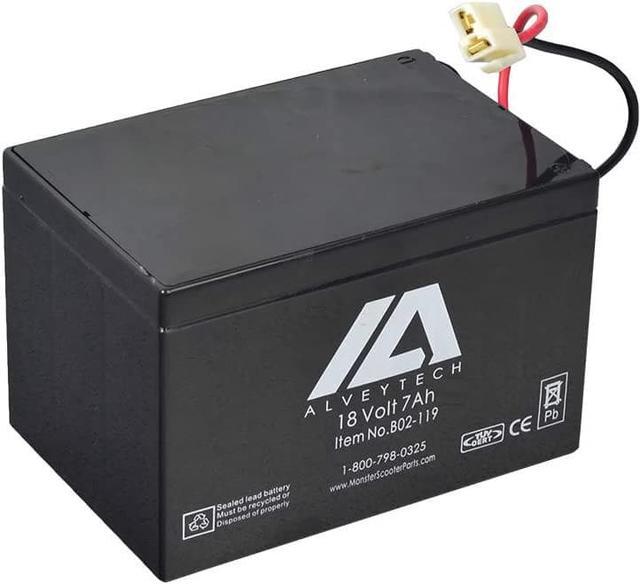 AlveyTech 18 Volt 7 Ah Battery for Minimoto Sport Racer - OEM Replacement  Parts and Batteries, Deep Cycle SLA with Plug n' Play Connector, for
