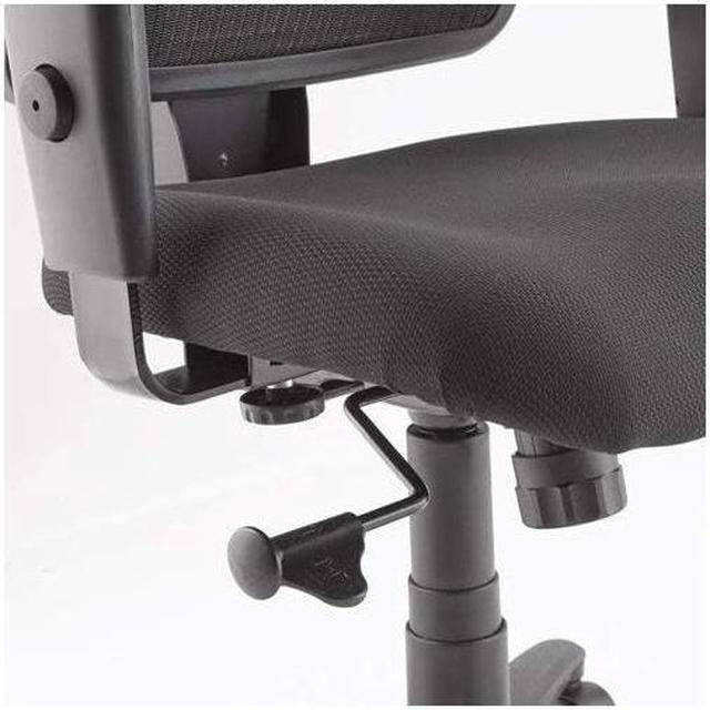 Black Mid Back Padded Office Chair 28 x 23.5 x 37.25-40.5