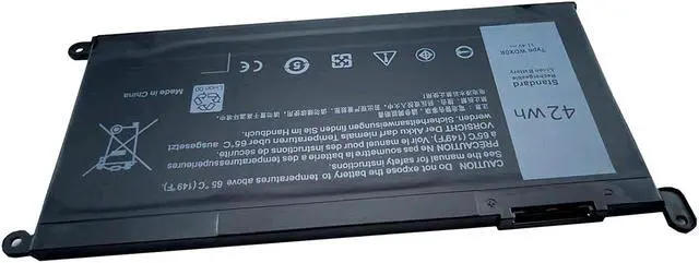 Alt view image 2 of 5 - WDX0R WDXOR laptop Battery for Inspiron 15 5567 5568 13 5368 7368 7569 7579 42Wh