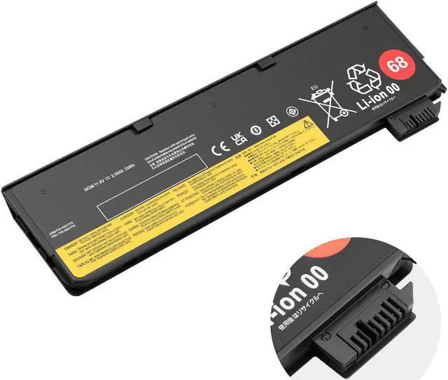 Alt view image 2 of 6 - 68 New Replacement X240 Battery for L enovo ThinkPad X240S X250 X260 T440 T440S 45N1775