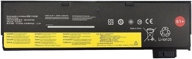 Lenovo 01AV452 01av423 01AV490 01AV425 ThinkPad A475 T470 T480 T570 T580 P51s P52s TP25 Series Compatible Battery 4400mAh / 47Wh / 10.8V