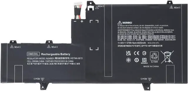 Alt view image 2 of 5 - OM03XL Battery for HP EliteBook X360 1030 G2 HSTNN-IB70 863167-1B1 863280-855
