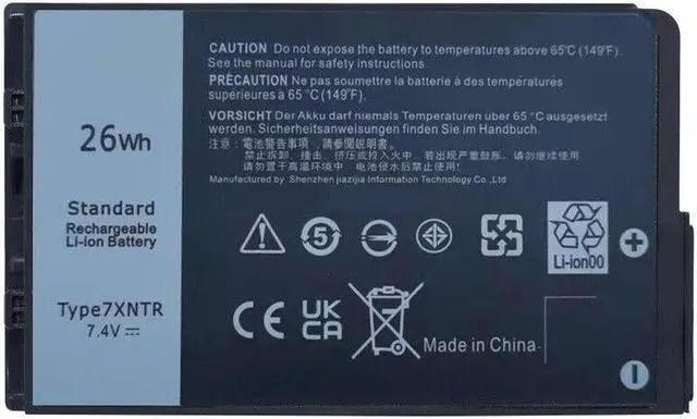 Alt view image 2 of 4 - 26Wh 7XNTR Battery for Latitude 12 7202 7220 7212 Rugged Extreme Tablet FH8RW
