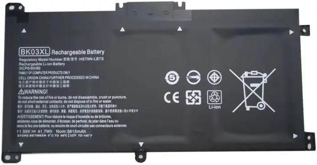 Alt view image 2 of 5 - New Battery BK03XL for HP Pavilion x360 14-BA 916366-421 916366-541 916811-855