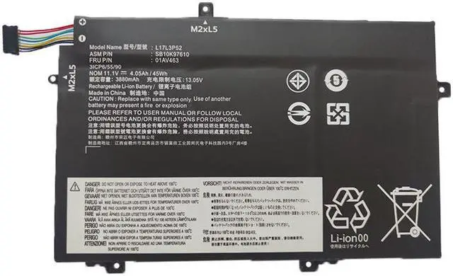 Main image of Replace L17L3P52 Battery for Thinkpad L480 L580 L17M3P53 01AV463 01AV464 45Wh