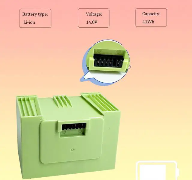Alt view image 3 of 5 - Damaite Replace Battery ABL-D1 for iRobot Roomba Robot Vacuum e5 e6 i3 i4 i6 i7 i7+ i8+