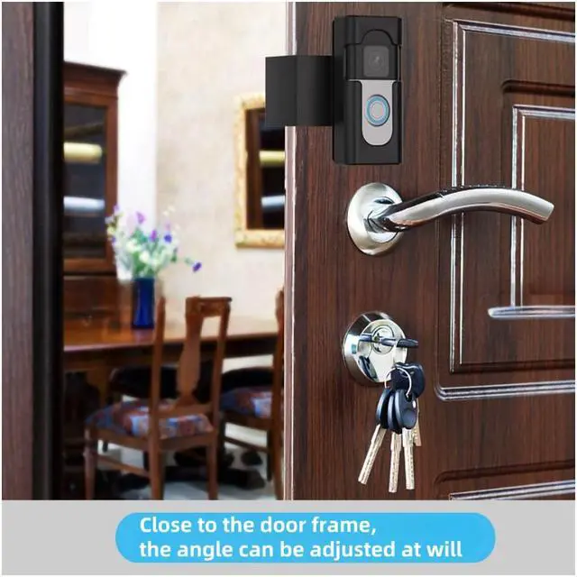 Alt view image 6 of 7 - Damaite Anti-Theft Video Doorbell Mount Compatible with Ring/Blink Wireless Video Doorbell, Adjustable Mounting Bracket Accessories for Houses, Apartments, Businesses, No Need to Drill