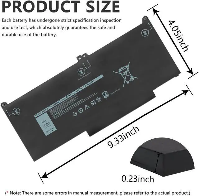Alt view image 2 of 7 - Damaite MXV9V Battery for Latitude 5300 7300 7400 E5300 E7300 E7400 Series