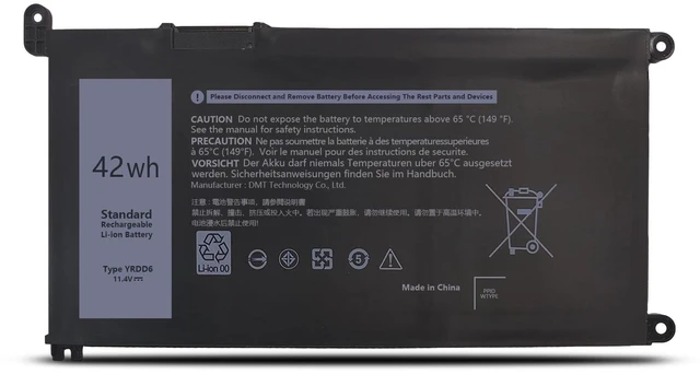 Main image of Replace 42Wh YRDD6 Battery for Inspiron 3493 3582 3583 3593 3793 VM732 New