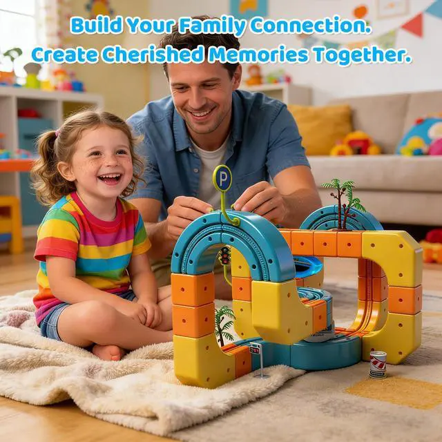 Alt view image 2 of 7 - 2026 New klick Rail Electric Train Set for Kids Ages 4-8 with Gravity-Defying 3D Infinity Track, Build Your Own Trackfusion Train System & Gravity Tracks,3D Electric Magnetic Train Track Set