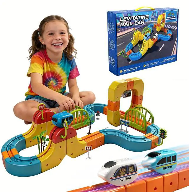 Main image of 2026 New klick Rail Electric Train Set for Kids Ages 4-8 with Gravity-Defying 3D Infinity Track, Build Your Own Trackfusion Train System & Gravity Tracks,3D Electric Magnetic Train Track Set