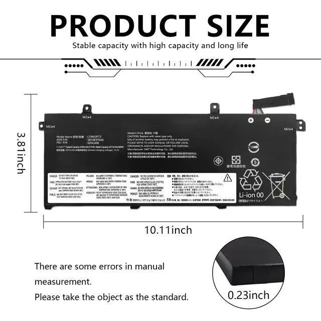 Alt view image 2 of 7 - L18M3P73 Battery For Lenovo ThinkPad T490 T495 P14s T14 Gen 1st 2nd Series 51Wh