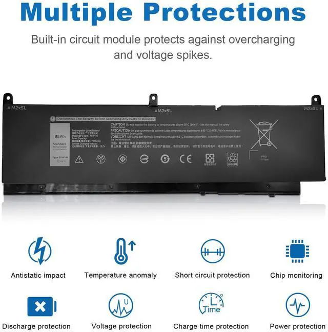 Alt view image 6 of 7 - 95Wh PKWVM Battery For Dell Precision 7550 7560 7750 7760 0447VR 068N03 453-BBCQ