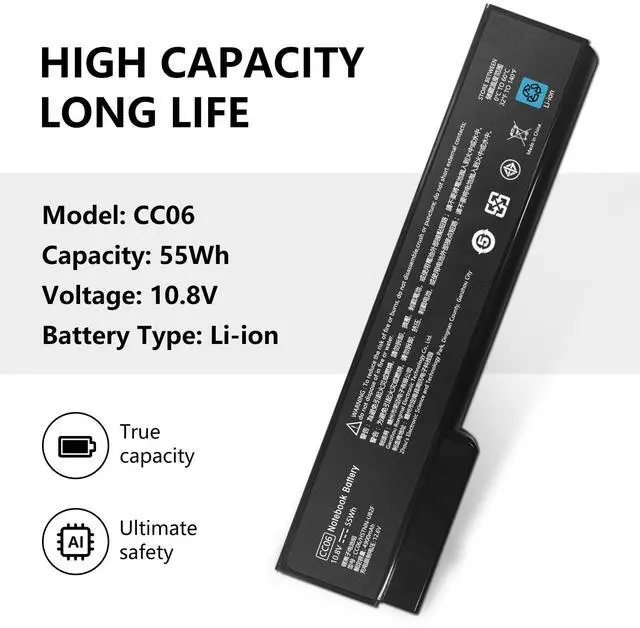 Alt view image 2 of 7 - CC06 Battery For HP EliteBook 8460p 8460w 8470p 8560p 8570p 6360b 628369-421
