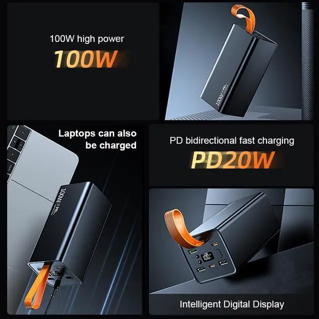 Alt view image 2 of 7 - Damaite Power Bank 50000mAh 100W Charger Portable External Battery Backup For Cell Phone
