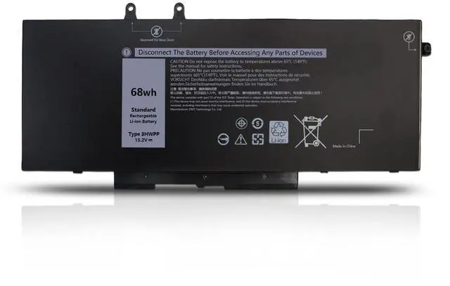 Main image of 68Wh 3HWPP Replacement Battery for Dell Latitude 5410 5510 5501 5401 5411 5511 Precision 3541 3551,Inspiron 7706 2-in-1, Inspiron 17 7500 7506 2-in-1 Black 03HWPP 10X1J N2NLL 1VY7F 451-BCMN 15.2V
