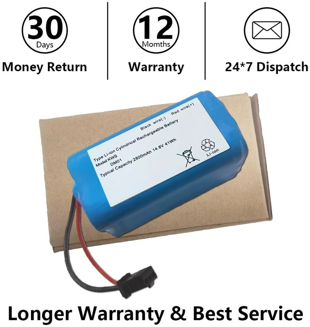 Alt view image 6 of 6 - 2600mAh Battery for Shark RVBAT850 Ion Robot R75 R85 RV761 RV850 RV850C RV1000S
