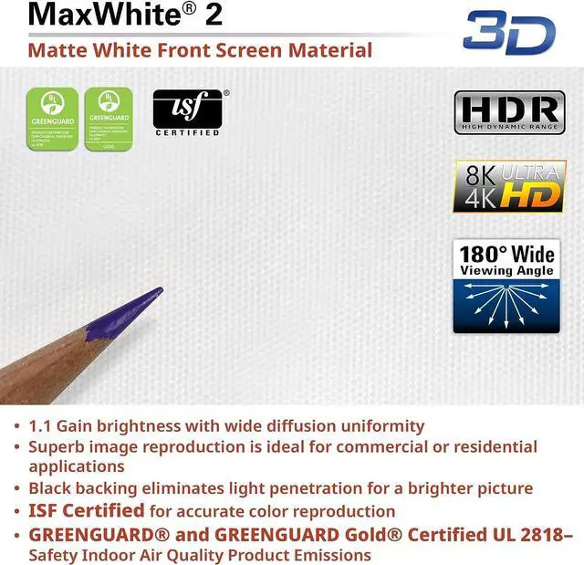 Alt view image 5 of 7 - Manual B Series 100-inch Diagonal 4:3 Pull Down Projection Manual Projector Screen with Auto Lock M100V