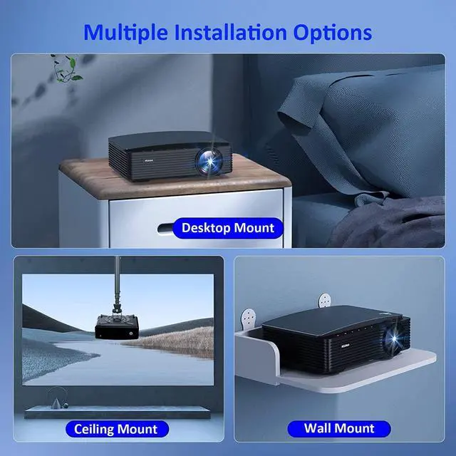 Alt view image 7 of 7 - NexiGo PJ20 Outdoor Projector, Movie Projector with WiFi and Bluetooth, Native 1080P, Dolby_Audio Sound Support, Compatible w/TV Stick,iOS,Android,Laptop,Console, Welcome to consult