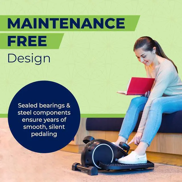 Alt view image 6 of 7 - DeskCycle Ellipse Leg Exerciser - Under Desk Elliptical Machine and Foot Pedal Exerciser - Leg Exerciser While Sitting - Compact Under Desk Exercise Equipment