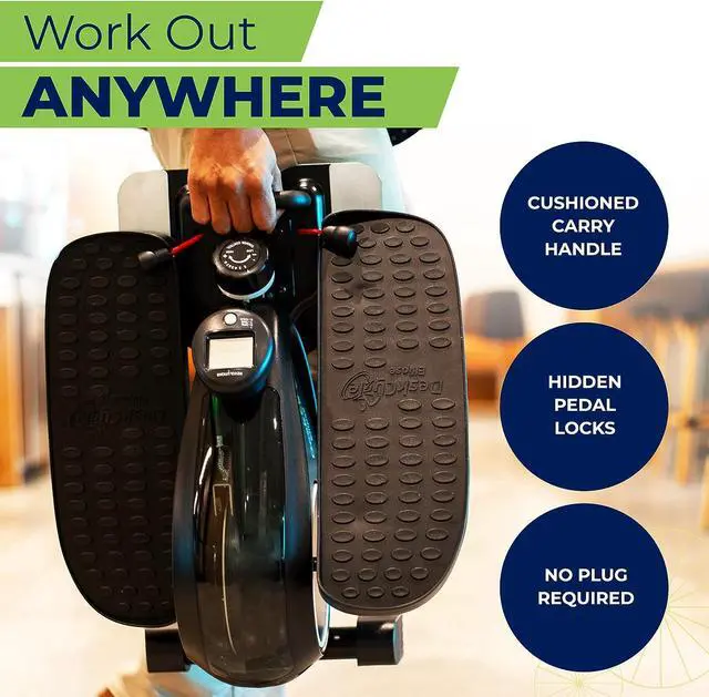 Alt view image 7 of 7 - DeskCycle Ellipse Leg Exerciser - Under Desk Elliptical Machine and Foot Pedal Exerciser - Leg Exerciser While Sitting - Compact Under Desk Exercise Equipment