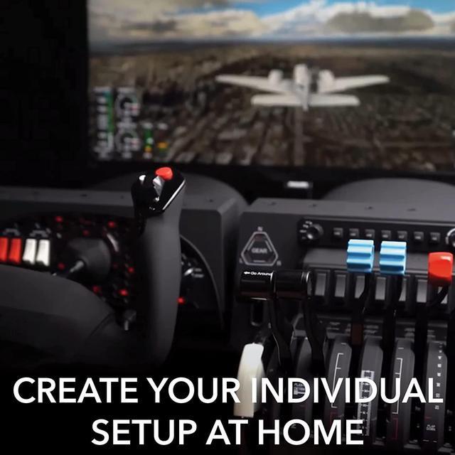Alt view image 6 of 6 - Honeycomb Aeronautical Alpha Flight Controls Yoke & Switch Panel in aviation quality for flight simulators | Universal control system for simmers, student pilots and pilots | Flight simulator for PC