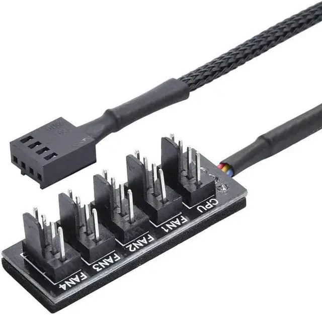 Alt view image 5 of 15 - Gelid Solutions 1-to-4 PWM USB Hub - Connect 1 Motherboard PWM Fan Header to up to 4 Fans - Compatible with All 3 and 4-pin PWM Fans