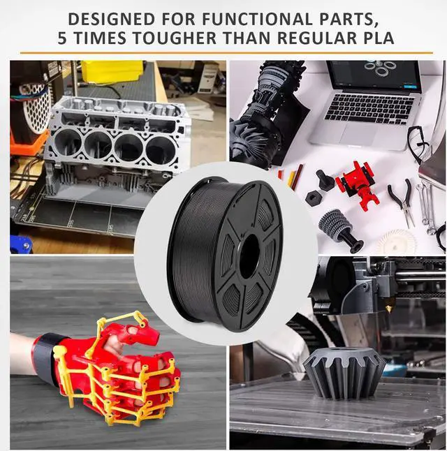 Alt view image 6 of 7 - PLA 3D Printer Filament, SUNLU Neatly Wound PLA Filament 1.75mm Dimensional Accuracy +/- 0.02mm, 1kg Spool (2.2lbs), 330 Meters, 5 Pack,PLA White