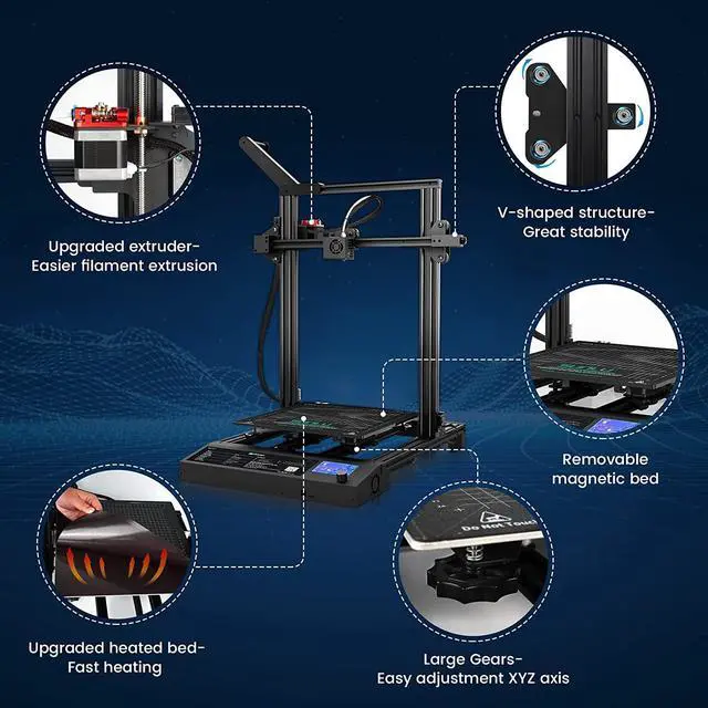 Alt view image 5 of 6 - FDM 3D Printers Large Build Size, SUNLU S8 Pro with Silent Motherboard, Resume Printing, Removable Magnetic Build Surface, Open Source, Pre-Assembled, S8 Pro 3D Printer Print Build Size 310x310x400mm