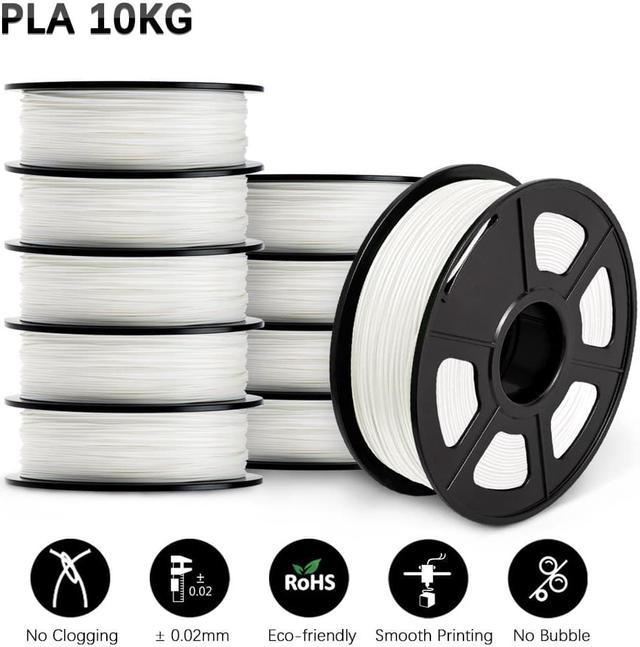 10KG 3D Printer Filament PLA 1.75 mm Bundles 10 Packs 1KG Spools White  Black Lot