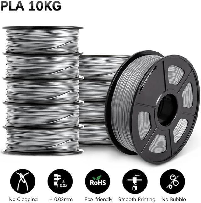 PLA 3D Printer Filament Bundle, SUNLU PLA Filament 1.75mm, Dimensional  Accuracy +/- 0.02 mm, 1 kg Spool, 1.75mm, PLA 10KG,Black Gray