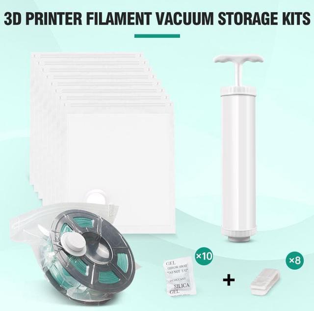 3D Printer Filament Vacuum Storage Kits, SUNLU 8 PCS Filament Storage Bags  for 3D Printer Filament, Remove Moisture from Damp Filaments, Spool Storage  Sealing Bags Kits, 32 * 34CM(12.59 * 13.38inch) 