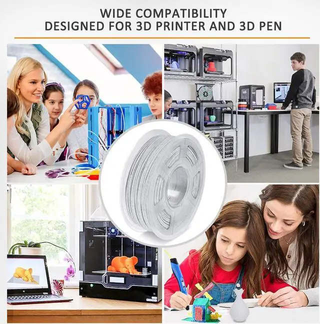 Alt view image 6 of 6 - SUNLU Marble PLA Filament 1.75mm, Good Vacuum Packaging 3D Printer Filament, 3D Printing Filament 1.75mm Dimensional Accuracy +/- 0.02mm, 1kg Spool(2.2lbs), 330 Meters, White Rock Stone Marble Color
