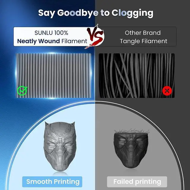 Alt view image 2 of 7 - SUNLU 3D Printer Filament PLA Plus 1.75mm, SUNLU Neatly Wound 1.75mm PRO, PLA+ Filament for Most FDM 3D Printer, Dimensional Accuracy +/- 0.02 mm, 1 kg Spool(2.2lbs), Gray 5KG