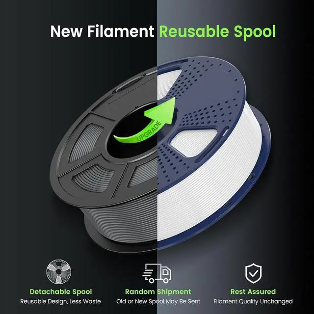 Alt view image 2 of 7 - SUNLU PETG 3D Printer Filament 1.75mm, Strong PETG Filament Bundle, Dimensional Accuracy +/- 0.02mm, 1KG Spool(2.2lbs), 320 Meters, PETG Black 5KG