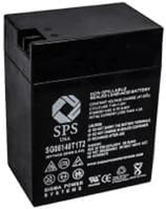 Main image of SPS Brand 6 V 14 Ah Replacement Battery with Terminal T1T2