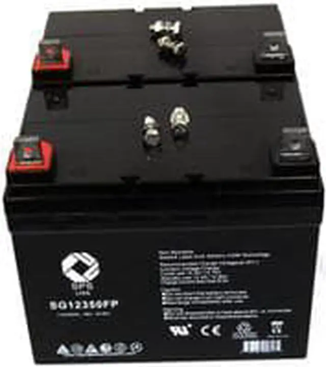 Alt view image 2 of 2 - SPS Brand 12V 35Ah Replacement battery for Amigo Mobility HD 450 Wheelchair (2 PACK)