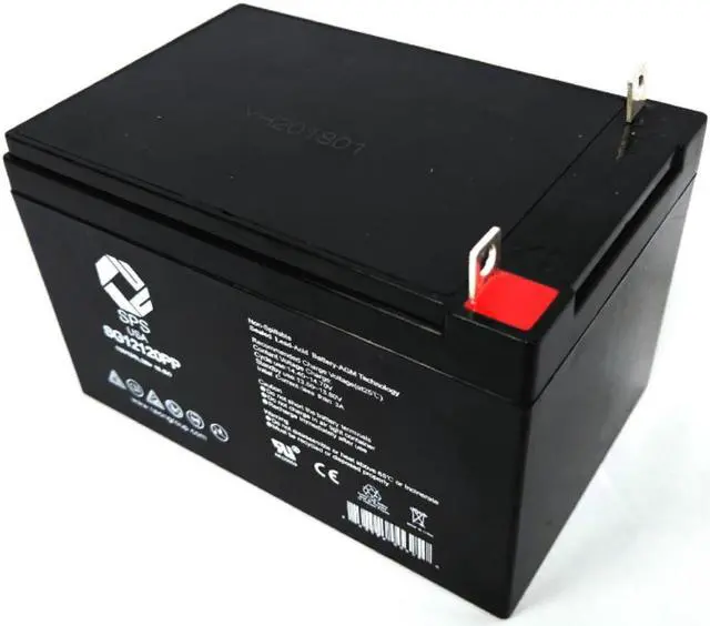 Main image of SPS Brand 12V 12 Ah Replacement Battery (SG12120PP) for Schumacher DSR  PS-120A Mity-Mite Charger (2 pack)