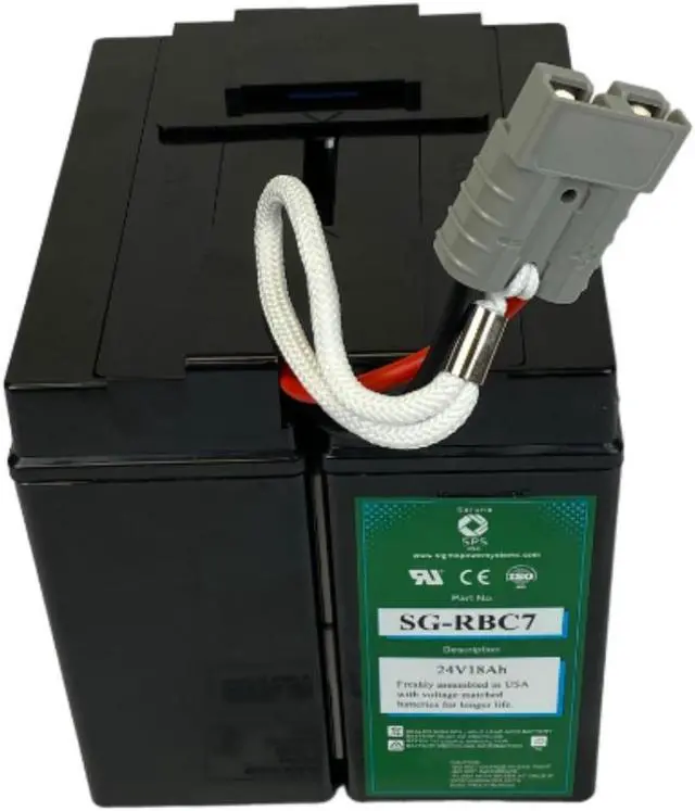 Main image of SPS Brand 24V 18Ah Replacement for APC BP1400?RBC7 Battery Cartridge (2 Pack)