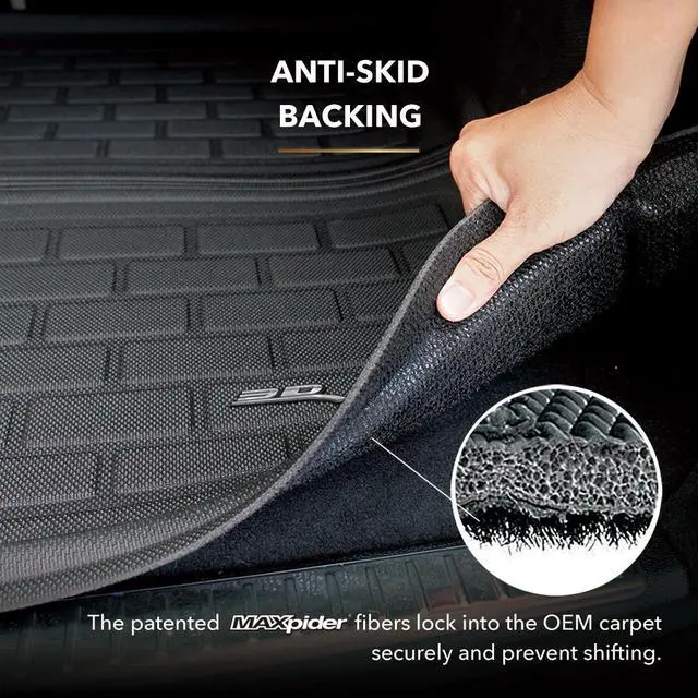Alt view image 4 of 4 - 3D MAXpider Custom Fit KAGU Cargo Liner (BLACK) Compatible for JEEP WRANGLER 4XE 2021-2023 - Cargo Liner