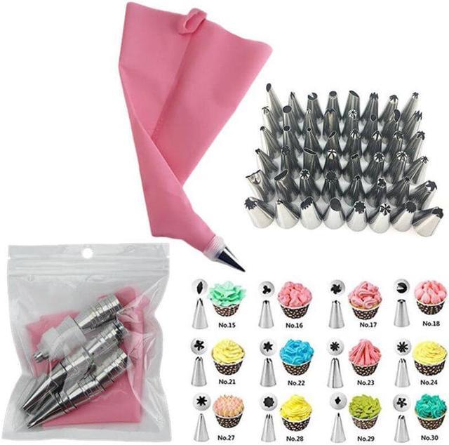 83 in 1 Silicone Piping Bag and Stainless Steel Nozzles for Cake