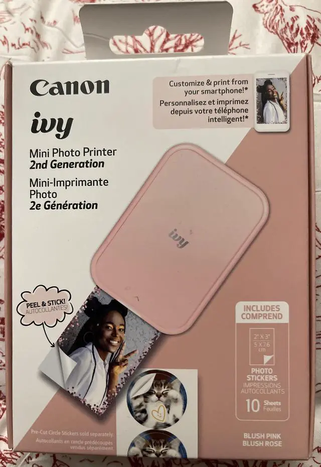 Alt view image 2 of 18 - Canon IVY 2 gen Mini Photo Printer - Blush Pink .Authentic