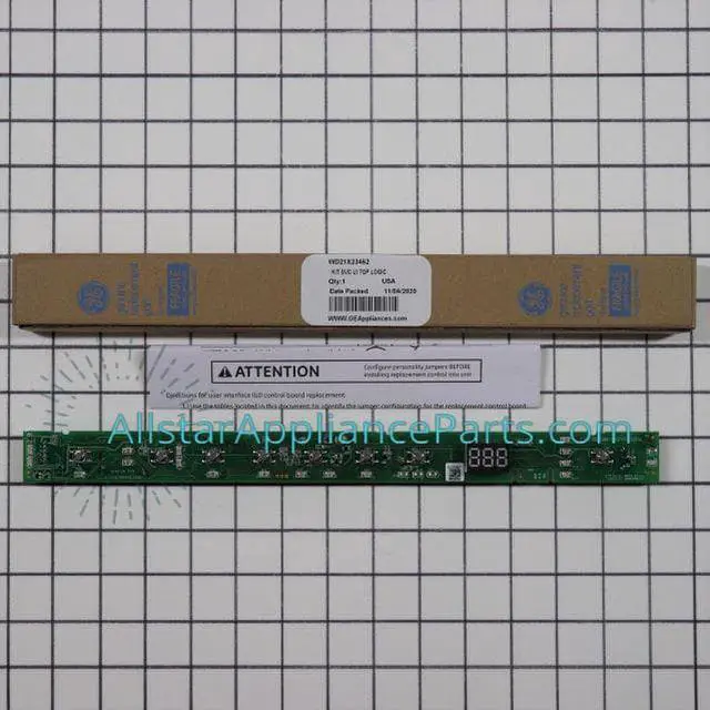 Alt view image 2 of 6 - GE WD21X31902 Dishwasher User Control and Display Board