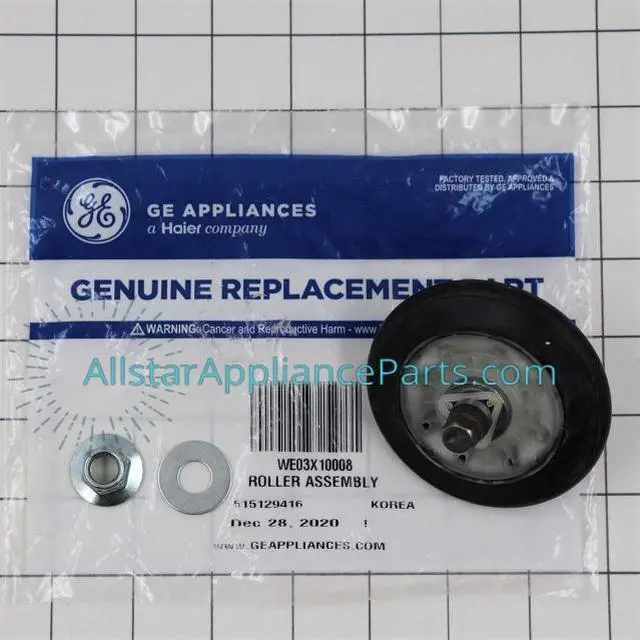 Alt view image 2 of 7 - GE WE03X10008 Roller Assembly for Dyer