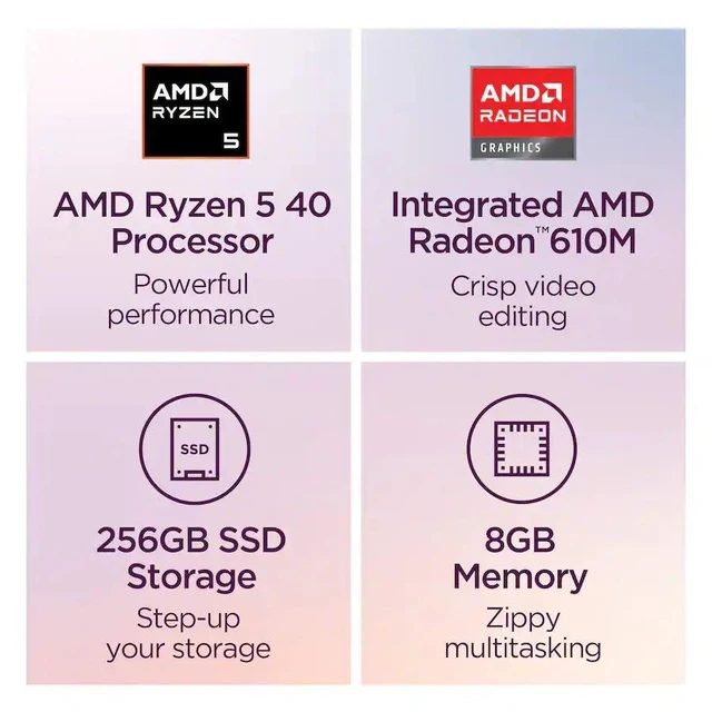 Alt view image 3 of 3 - Lenovo IdeaPad Slim 3 15.6" Full HD Laptop AMD Ryzen 5 2025 8GB RAM 256GB SSD Abyss Blue