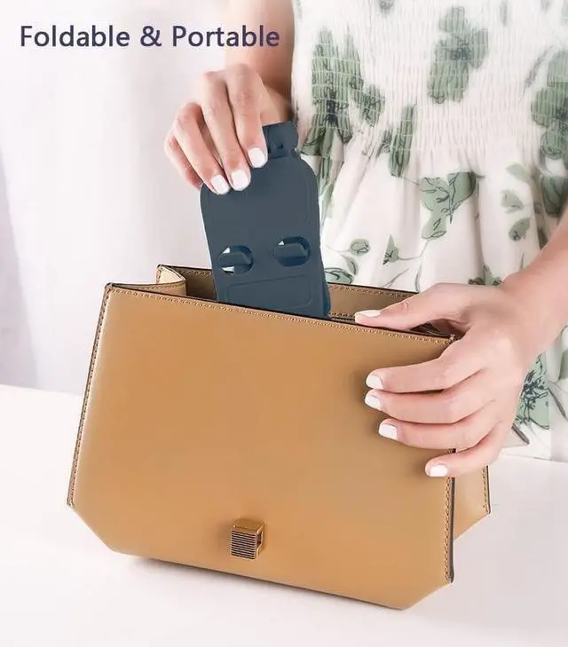 Alt view image 5 of 7 - Foldable Cell Phone Stand, Portable Mobile Phone Holder, Adjustable Cell Phone Holder for Desk, Adjustable View Angle, Stable Holder for Phones