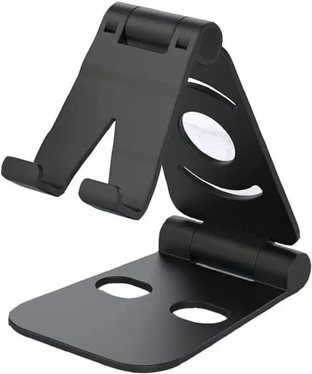 Main image of Foldable Cell Phone Stand, Portable Mobile Phone Holder, Adjustable Cell Phone Holder for Desk, Adjustable View Angle, Stable Holder for Phones