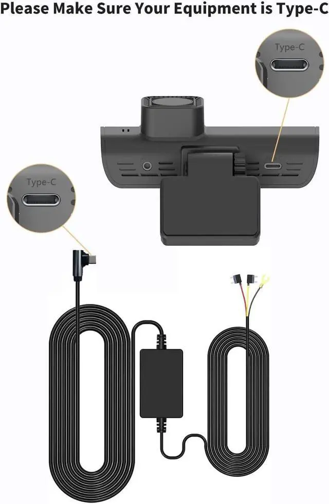 Alt view image 2 of 5 - F7N Dash Cam Hardwire Kit,11.5ft USB C Port Hard Wire Kit for Dashcam,Converts 12V-24V to 5V/2.5A Low Voltage Protection(not Applicable to F9/F17/T700/T27)