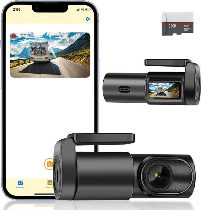 Dash Cam Front, WiFi 1080P Dash Camera for Cars, Mini Car Camera with 140°  Wide